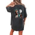 Beagle Howling At The Moon Beagle Owner Beagle Women's Oversized Comfort T-shirt Back Print Pepper
