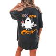 Boo Boo Crew Nurse Scrub Halloween Nurse For Women's Oversized Comfort T-shirt Back Print Pepper