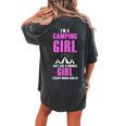 Im A Cool Camping Girl Women Hiking Hunting Women's Oversized Comfort T-Shirt Back Print Pepper