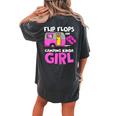 Flip Flops And Camping Kinda Girl Family Vacation Camping Women's Oversized Comfort T-Shirt Back Print Pepper
