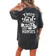 This Girl Runs On Jesus Horses Cowgirl Horse Riding T Women's Oversized Comfort T-Shirt Back Print Pepper
