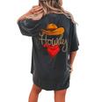 Howdy Cowboy Cowgirl Western Country Rodeo Howdy Men Boys Women's Oversized Comfort T-Shirt Back Print Pepper