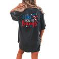 I Like How He Bangs Fireworks 4Th Of July Funny Couple Women Women's Oversized Graphic Back Print Comfort T-shirt Pepper