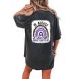 International Overdose Awareness Day Purple Rainbow Women's Oversized Comfort T-shirt Back Print Pepper