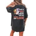 Just A Girl Who Loves Anime Ramen And Sketching Women's Oversized Comfort T-shirt Back Print Pepper