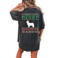 Newfoundland Dog Ugly Christmas Sweater Family Matching Women's Oversized Comfort T-shirt Back Print Pepper