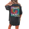 Paraprofessional Straight Outta Energy Teacher End Of Year Women's Oversized Comfort T-Shirt Back Print Pepper