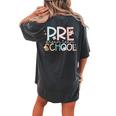 Preschool Dream Team Retro Back To School Teacher Student Women's Oversized Comfort T-shirt Back Print Pepper