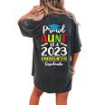 Proud Aunt Of A Class Of 2023 Kindergarten Graduate Women's Oversized Comfort T-Shirt Back Print Pepper