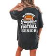 Proud Grandma Of A Football Senior 2024 Graduate Women's Oversized Comfort T-shirt Back Print Pepper