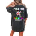 Proud Mom Of A Class Of 2023 Prek Graduate Unicorn Women's Oversized Comfort T-Shirt Back Print Pepper