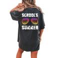Schools Out For Summer Vacation Teacher Women's Oversized Comfort T-Shirt Back Print Pepper