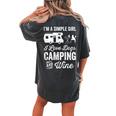 Im A Simple Girl Love Dogs Camping And Wine Camper Women's Oversized Comfort T-Shirt Back Print Pepper