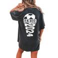 Soccer Senior 2024 Senior Year Graduation 24 Girls Women's Oversized Comfort T-shirt Back Print Pepper