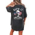 Suck It England Funny 4Th Of July George Washington 1776 Gift For Womens Women's Oversized Graphic Back Print Comfort T-shirt Pepper
