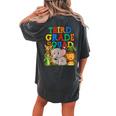 Third Grade Squad Animals Jungle Zoo Safari Women's Oversized Comfort T-shirt Back Print Pepper