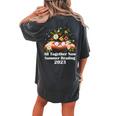 All Together Now Summer Reading 2023 Book And Flowers Women's Oversized Comfort T-Shirt Back Print Pepper