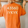 43560 Iykyk Women's Oversized Comfort T-shirt Back Print Yam