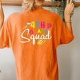4Th Grade Squad Fourth Teacher Student Team Back To School Women's Oversized Comfort T-shirt Back Print Yam