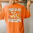 This Is My 60S Costume Groovy Peace Hippie 60'S Theme Party Women's Oversized Comfort T-shirt Back Print Yam