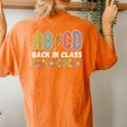Abcd Back In Class Back To School Boys Girls Teachers Rock Women's Oversized Comfort T-shirt Back Print Yam