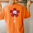 Atlanta Colorful Baseball Flower Souvenir I Love Atlanta Women's Oversized Comfort T-shirt Back Print Yam
