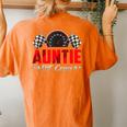 Auntie Pit Crew Birthday Racing Car Family Matching Race Car Women's Oversized Comfort T-shirt Back Print Yam