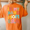 In My Band Mom Era Trendy Band Mom Vintage Groovy Women's Oversized Comfort T-shirt Back Print Yam