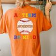 Baseball Lover Autism Awareness Puzzle Be Kind Kindness Women's Oversized Comfort T-Shirt Back Print Yam