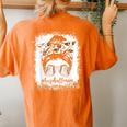 Baseball Mom Messy Bun Baseball Lover For Women Women's Oversized Comfort T-Shirt Back Print Yam