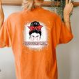 Baseball Sluggers Mom Messy Bun For Mothers Women's Oversized Comfort T-Shirt Back Print Yam