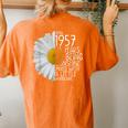Bday Mom Wife Born In April 1957 65 Years Of Being Sunshine Women's Oversized Comfort T-Shirt Back Print Yam
