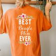 Best Beagle Mom Ever Floral Women's Oversized Comfort T-Shirt Back Print Yam