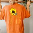 The Best Cat Mom Ever Sunflower Sunshine Kitty For Cat Lover Women's Oversized Comfort T-Shirt Back Print Yam