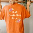 Best Karate Mom Ever Pink Flowers Floral Sports Mom Women's Oversized Comfort T-Shirt Back Print Yam