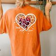 Best Mom Ever Floral Heart Women's Oversized Comfort T-Shirt Back Print Yam