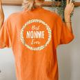 Best Nonnie Ever T Cute Grandma Daisy Flower Women's Oversized Comfort T-Shirt Back Print Yam