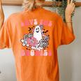 Boobees Breast Cancer Boho Groovy Ghost Save The Boo Bees Women's Oversized Comfort T-shirt Back Print Yam