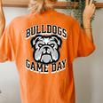 Bulldogs Game Day Sports Baseball Football Print Mom Dad Women's Oversized Comfort T-shirt Back Print Yam