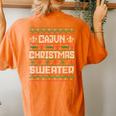 Cajun Ugly Christmas Xmas Sweater Louisiana Holiday Women's Oversized Comfort T-shirt Back Print Yam