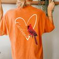 Cardinal Bird Birdlover Birdwatcher Animal Biologist Women's Oversized Comfort T-shirt Back Print Yam