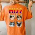 Cat Kittey Mom Cat Dad Cat For Cats Lovers Cute Cat Funny Women's Oversized Graphic Back Print Comfort T-shirt Yam