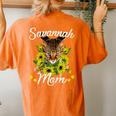 Cat Mom Sunflower Savannah Mom Women's Oversized Comfort T-Shirt Back Print Yam