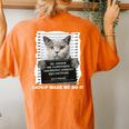 Catnip Made Me Do It For Cat Lover Cat Dad Cat Mom Women's Oversized Comfort T-Shirt Back Print Yam