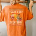 Cats For Everybody Christmas Cat Lover Ugly Sweater Women's Oversized Comfort T-shirt Back Print Yam