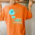 Cervical Cancer Awareness Spread Hope Find Cure Daisy Flower Women's Oversized Comfort T-Shirt Back Print Yam
