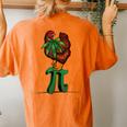 Chicken Pot Pie Pi Leaf Stoner 420 Weed Marijuana Women's Oversized Comfort T-shirt Back Print Yam