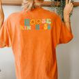 Choose Kindness Retro Groovy Daisy Be Kind Inspiration Women's Oversized Comfort T-Shirt Back Print Yam