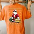 Christmas Santa Woodworking Ugly Christmas Sweater Women's Oversized Comfort T-shirt Back Print Yam