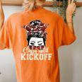 Classy Until Kickoff American Football Messy Bun Girl Women's Oversized Comfort T-shirt Back Print Yam